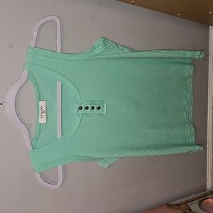 Zenana Womens NWOTS mint green ribbed tank top sz xlg!! Gorgeous!!!